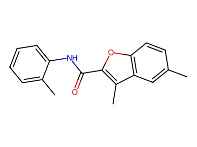 3,5-dimethyl-N-(2-methylphenyl)-1-benzofuran-2-carboxamide structure