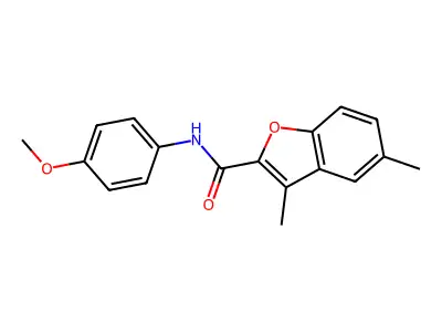 N-(4-methoxyphenyl)-3,5-dimethyl-1-benzofuran-2-carboxamide structure