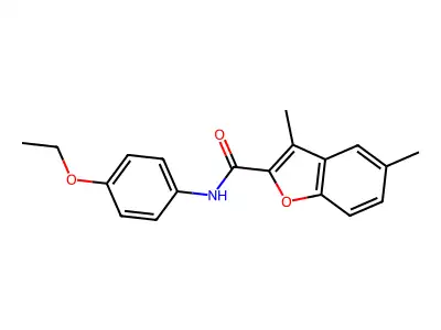 N-(4-ethoxyphenyl)-3,5-dimethyl-1-benzofuran-2-carboxamide structure