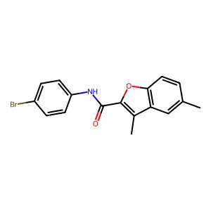 N-(4-bromophenyl)-3,5-dimethyl-1-benzofuran-2-carboxamide structure