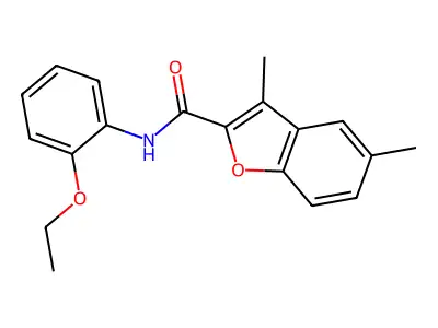 N-(2-ethoxyphenyl)-3,5-dimethyl-1-benzofuran-2-carboxamide structure