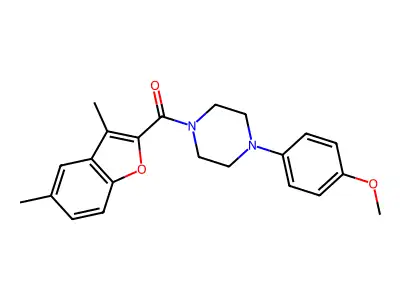 (3,5-Dimethyl-1-benzofuran-2-yl)[4-(4-methoxyphenyl)piperazin-1-yl]methanone structure