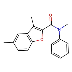 N,3,5-trimethyl-N-phenyl-1-benzofuran-2-carboxamide structure
