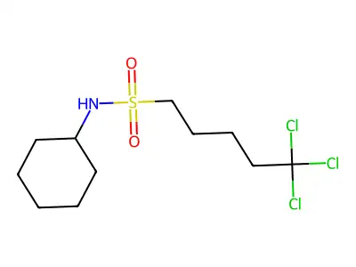 5,5,5-trichloro-N-cyclohexylpentane-1-sulfonamide structure