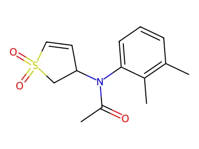 N-(2,3-dimethylphenyl)-N-(1,1-dioxo(3-2,3-dihydrothienyl))acetamide structure