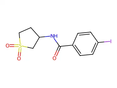 N-(1,1-dioxothiolan-3-yl)-4-iodobenzamide structure