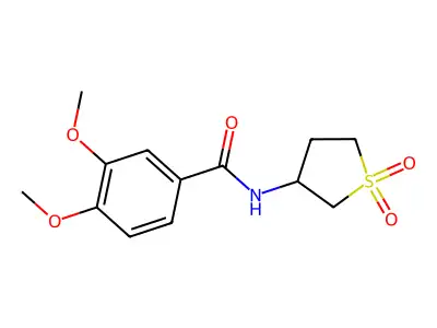 N-(1,1-dioxothiolan-3-yl)-3,4-dimethoxybenzamide structure