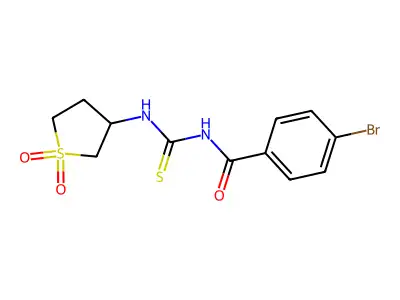 4-bromo-N-[(1,1-dioxothiolan-3-yl)carbamothioyl]benzamide structure