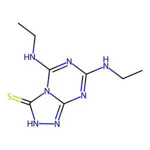 Bis(ethylamino)-[1,2,4]triazolo[4,3-a][1,3,5]triazine-3-thiol structure