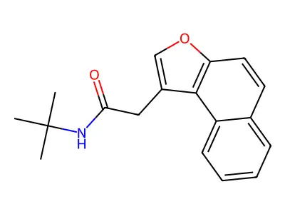 N-(tert-butyl)-2-naphtho[2,1-b]furanylacetamide structure