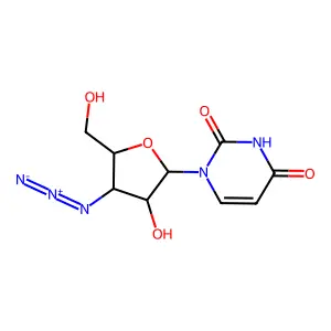 2,4(1H,3H)-Pyrimidinedione, 1-(3-azido-3-deoxy-beta-D-arabinofuranosyl)- structure