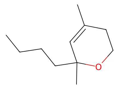 2-Butyl-5,6-dihydro-2,4-dimethyl-2H-pyran structure