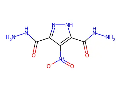 4-Nitro-1H-pyrazole-3,5-dicarbohydrazide structure