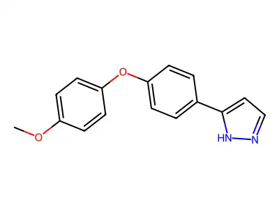 5-[4-(4-methoxyphenoxy)phenyl]-1H-pyrazole structure