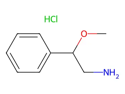 Phenethylamine, beta-methoxy-, hydrochloride structure