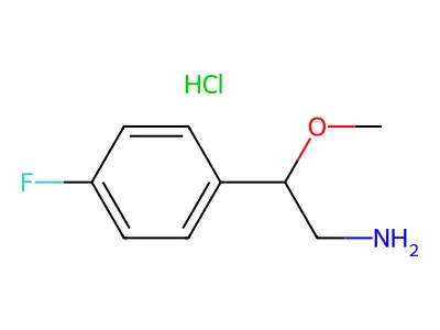 2-(4-Fluorophenyl)-2-methoxyethan-1-amine--hydrogen chloride (1/1) structure