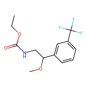 Carbamic acid, N-(beta-methoxy-m-trifluoromethylphenethyl)-, ethyl ester structure