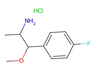 1-(4-Fluorophenyl)-1-methoxypropan-2-amine--hydrogen chloride (1/1) structure