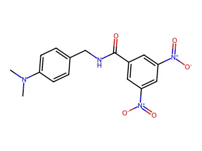 Benzamide, N-[[4-(dimethylamino)phenyl]methyl]-3,5-dinitro- structure
