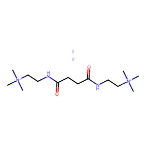 Ammonium, succinylbis(iminoethylene)bis(trimethyl-, diiodide structure