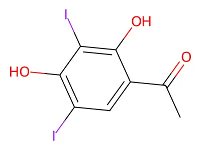 1-(2,4-Dihydroxy-3,5-diiodophenyl)ethanone structure