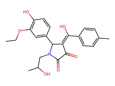 5-(3-Ethoxy-4-hydroxyphenyl)-4-[hydroxy(4-methylphenyl)methylidene]-1-(2-hydroxypropyl)pyrrolidine-2,3-dione structure