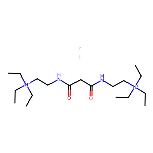 Ammonium, malonylbis(iminoethylene)bis(triethyl-, diiodide structure