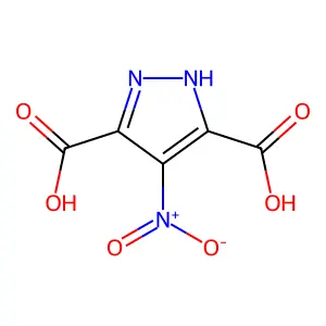 4-nitro-1H-pyrazole-3,5-dicarboxylic acid structure