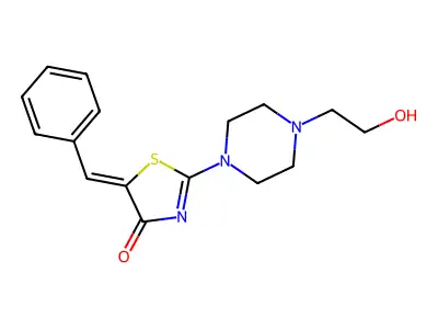 (4Z)-2-(4-bromophenyl)-4-[4-(propan-2-yl)benzylidene]-1,3-oxazol-5(4H)-one structure