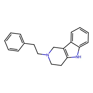 2,3,4,5-Tetrahydro-2-(2-phenylethyl)-1H-pyrido(4,3-b)indole structure