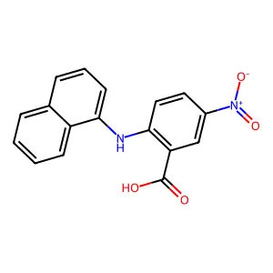 2-(Naphthylamino)-5-nitrobenzoic acid structure