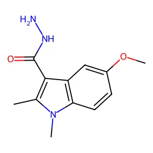 1H-Indole-3-carboxylic acid, 5-methoxy-1,2-dimethyl-, hydrazide structure