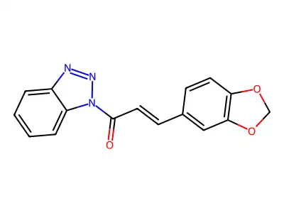 3-(1,3-Benzodioxol-5-yl)-1-(benzotriazol-1-yl)prop-2-en-1-one structure