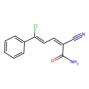 2,4-Pentadienamide, 5-chloro-2-cyano-5-phenyl- structure