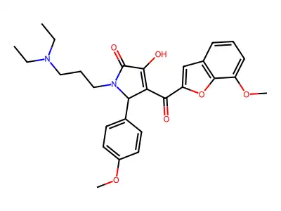 1-[3-(Diethylamino)propyl]-3-hydroxy-4-[(7-methoxybenzo[d]furan-2-yl)carbonyl]-5-(4-methoxyphenyl)-3-pyrrolin-2-one structure
