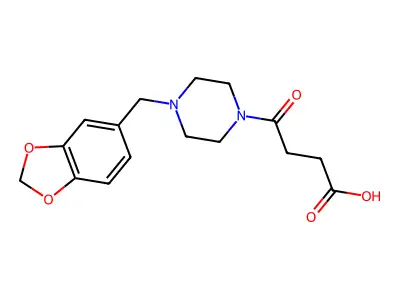 4-(1,3-Benzodioxol-5-ylmethyl)-gamma-oxo-1-piperazinebutanoic acid structure