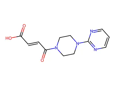 4-Oxo-4-[4-(pyrimidin-2-YL)piperazin-1-YL]but-2-enoic acid structure