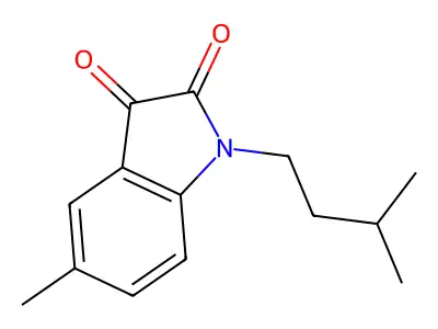 1-Isopentyl-5-methylindoline-2,3-dione structure
