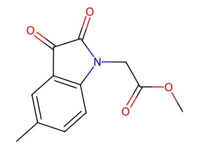 Methyl 2-(5-methyl-2,3-dioxoindol-1-yl)acetate structure