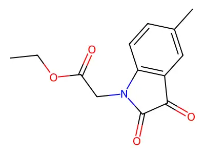ethyl (5-methyl-2,3-dioxo-2,3-dihydro-1H-indol-1-yl)acetate structure