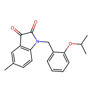 1-(2-isopropoxybenzyl)-5-methyl-1H-indole-2,3-dione structure