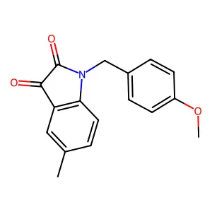 1-(4-Methoxybenzyl)-5-methylindoline-2,3-dione structure