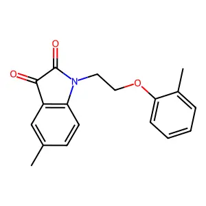 5-Methyl-1-(2-(o-tolyloxy)ethyl)indoline-2,3-dione structure