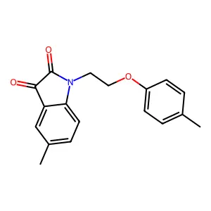 5-Methyl-1-[2-(4-methylphenoxy)ethyl]indole-2,3-dione structure