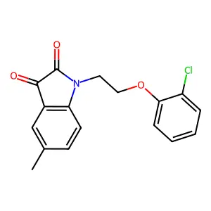 1-[2-(2-Chlorophenoxy)ethyl]-5-methylindole-2,3-dione structure