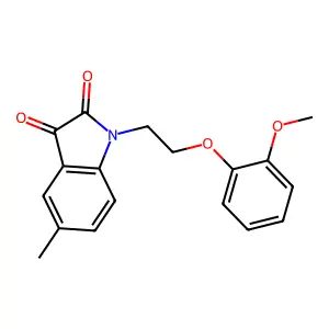 1-(2-(2-Methoxyphenoxy)ethyl)-5-methylindoline-2,3-dione structure