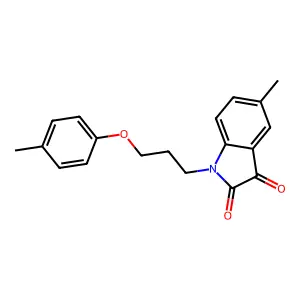 5-Methyl-1-[3-(4-methylphenoxy)propyl]indole-2,3-dione structure
