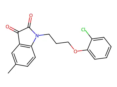 1-[3-(2-Chlorophenoxy)propyl]-5-methylindole-2,3-dione structure