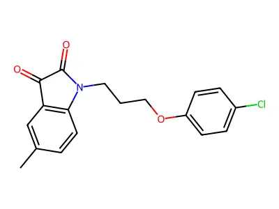 1-(3-(4-Chlorophenoxy)propyl)-5-methylindoline-2,3-dione structure