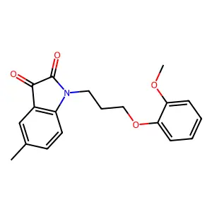 1-(3-(2-Methoxyphenoxy)propyl)-5-methylindoline-2,3-dione structure